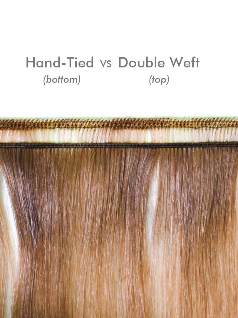 Lustro Straight Hand-Tied Weft Medium Blonde(#16) Remy Human Hair Extension(100 Grams)  - FINAL SALE